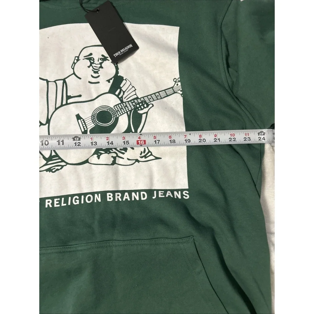 True Religion Graphic Print  Hoodie Green‎ Men's Size XXXL